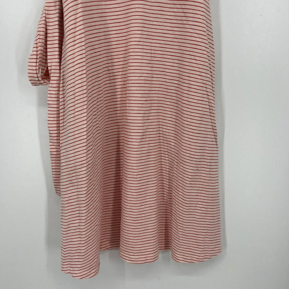 Toad&Co Cue Sleeveless Dress Pink Red Striped Wrap V-Neck Size S Small - Picture 11 of 12